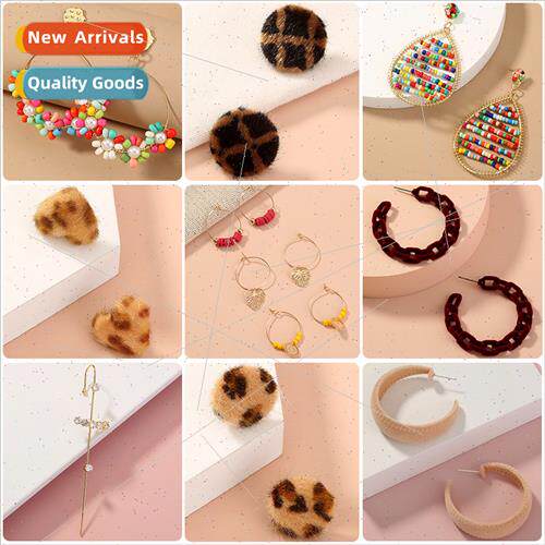 Bohemian multi-colored beads drop earrings drop earrings fas