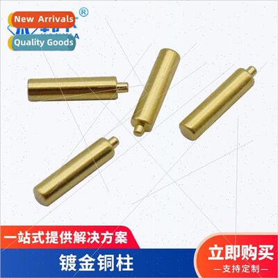 Cylindrical solid gold-plated copper post high-sngth tempera