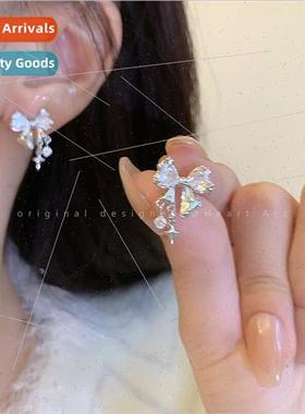 Koreapremium niche bow earrings ins earrings retro minimalis