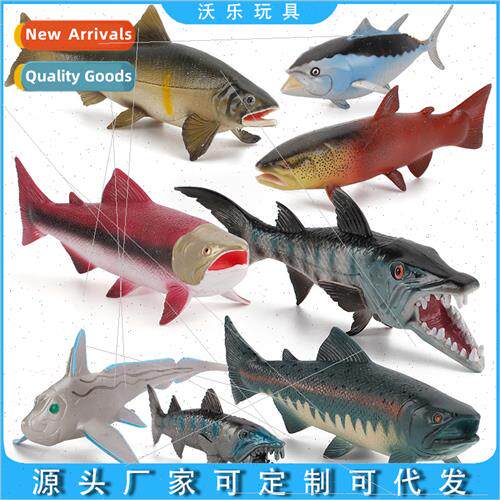 Solid marine life fish static figures salmon salmon tuna wol