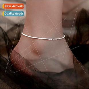Full stars cauliflower anklet female ins simple silver s925