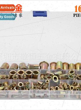 165pcs setRivet Nut M3-M10 zinc plated serrated nutsFlat hea