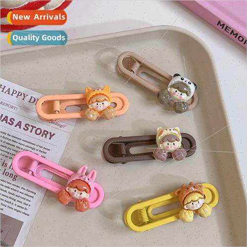 Koreacartoon hairpin popcorn girl hair card side clip duckbi