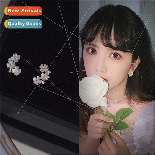 s925 silver needle Korea sweet gentle flower earrings studen