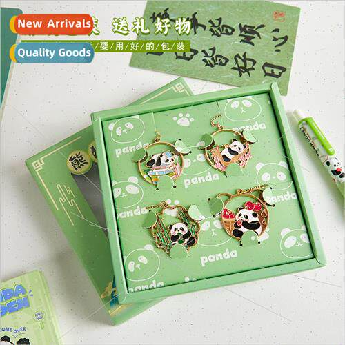 Creative lerature metal cute panda exquise ancient bookmark