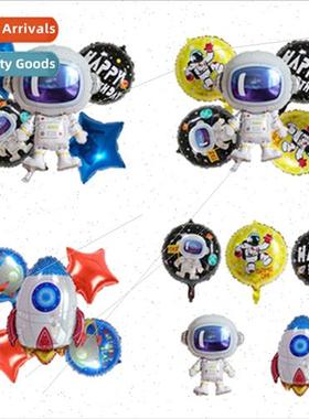Spaceman Astronaut Rocket Balloon Cosmic Theme Party Decorat