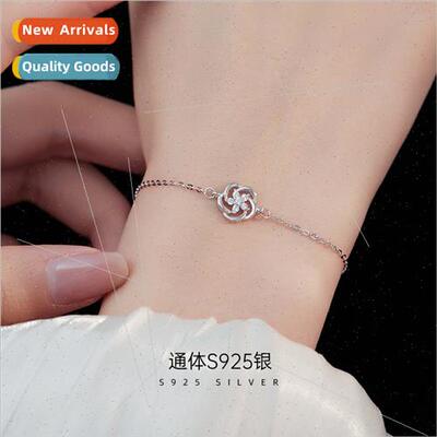 S925 lver Flower Bracelet Women che Camellia HJewelry 2023 N