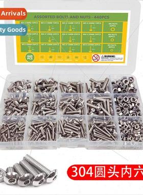 440pcs304 round head pan head socket head cap screws bolts s