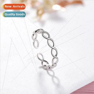 hjewe fashion lines ring female Geometric ins retro open new