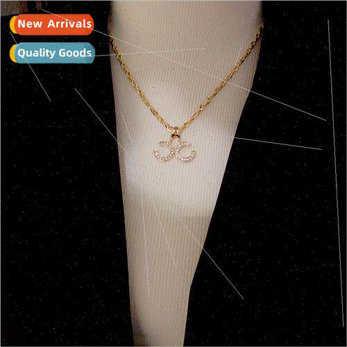 Fashion Double C Necklace Sweet Niche Sweater Chain适用Women