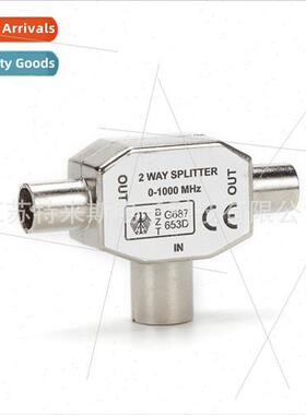 Cable TV Splter Tee Header TV 1 Female to 2 Male Splter Adap