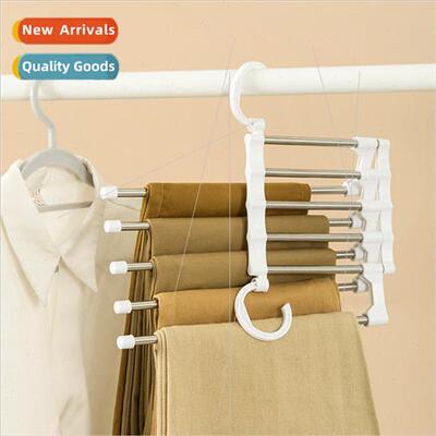 Five in one multi-function magic pants rack Multi-folding te