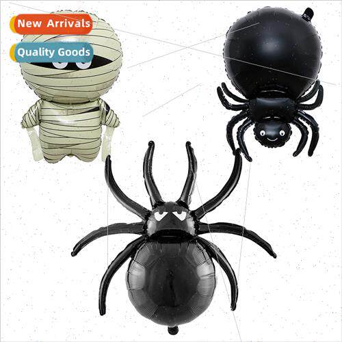 New Halloween Horror Decoration Mummy Black Spider Aluminum