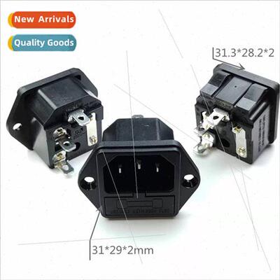 AC Power Socket AC-02 03 Snap-In Pin Head Male Charging Sock