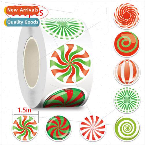 XH097 Kids Christmas DIY Candy Roll Label Stickers