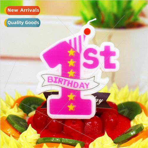 Children Birthday Celebration Number 1 Candle Baby Birthday