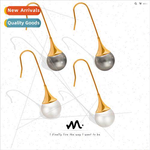 Wind niche exquise tanium steel gold-plated ear clips imatio