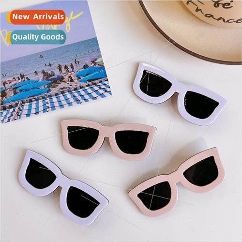 Creative sunglasses hair clips cute cute bangs clip Korea si