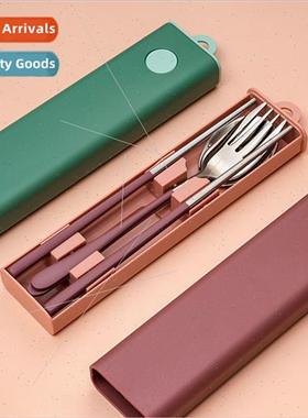 304 Chopsticks Spoons Pull-out Portable Tableware Colorful S