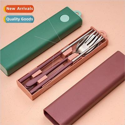 304 Chopsticks Spoons Pull-out Portable Tableware Colorful S