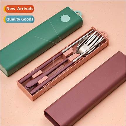 304 Chopsticks Spoons Pull-out Portable Tableware Colorful S