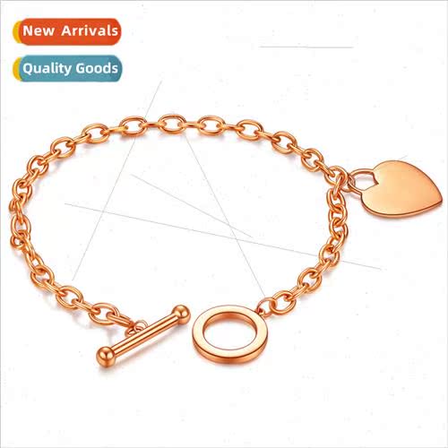 Europe love OT chain glossy love engraved laser  female tani