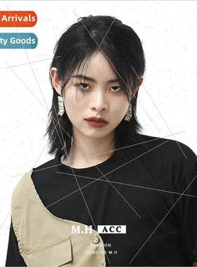 Yellow Zirconia Pleated Ear Bone Clip Women Delicate Earring