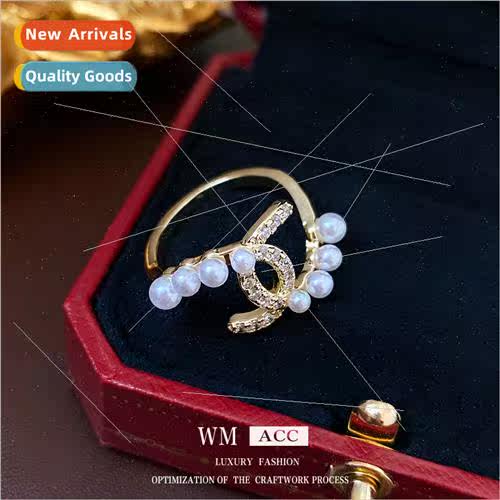 Plated Zirconia Pearl Ring Index Ring