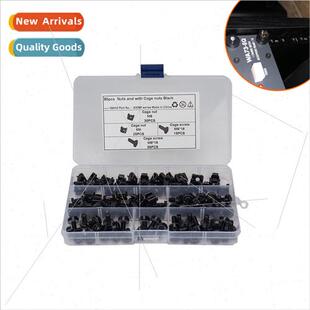 50pcs M6 Screw Enclosure Cabinet Cassette Nut Screw Black Ca