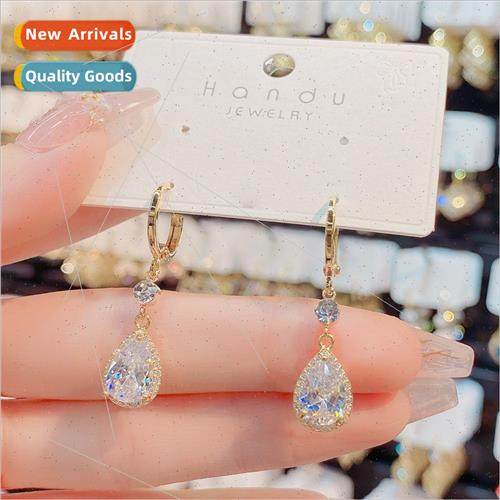 new earrings match ear buckle super flash zirconia drop earr