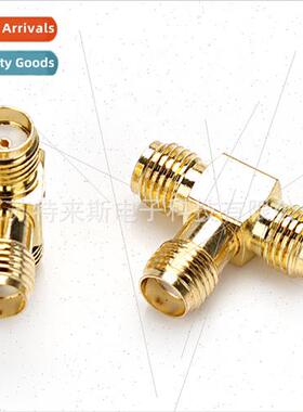 Copper gold-plated SMA tee SMA-KKK tee Three heads are femal