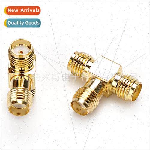 Copper gold-plated SMA tee SMA-KKK tee Three heads are femal