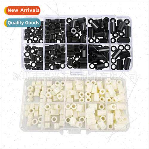 150 200PCS boxed black whe ABS round double pass nylon post