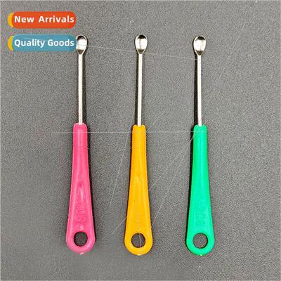 Stainless steel colorful plastic handle ear scoop ear pickin