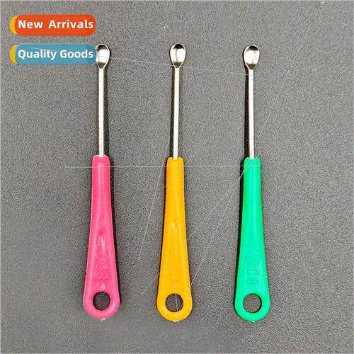 Stainless steel colorful plastic handle ear scoop ear pickin