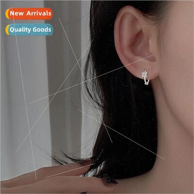 Four-leaf clover earrings simple celebry classic wh diamond