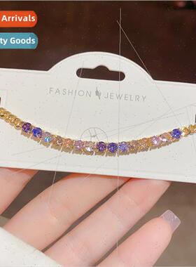 Fashion Trend Colorful Zirconia Bracelet Women che Hundred H