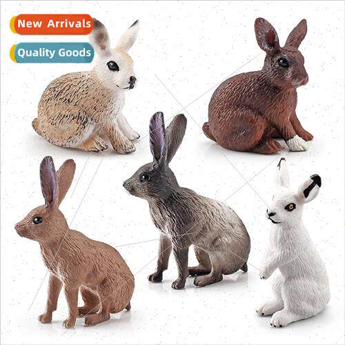 Forest animal rabb model mini farm ranch static hare fivepcs