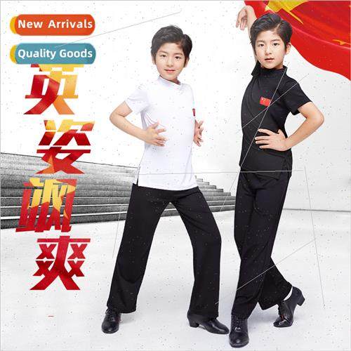 Latin dance clothes new long-sleeved childrens permance clot