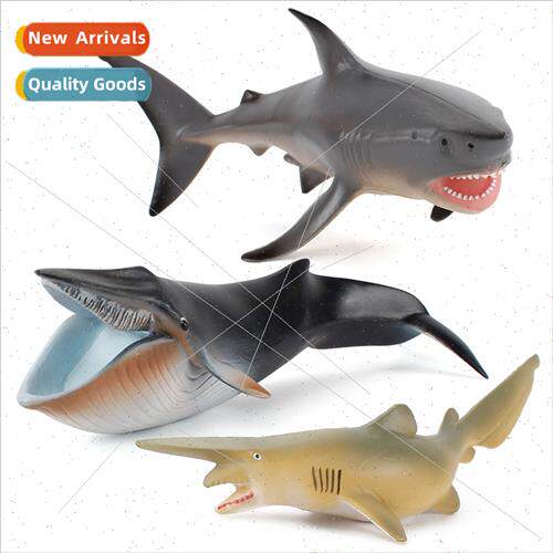 Ocean undersea creature model megalodon blue whale sword-nos