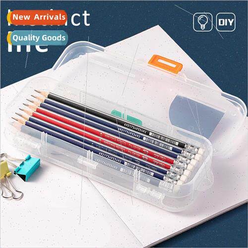 Transparent pencil case supplies simple Korea creative doubl