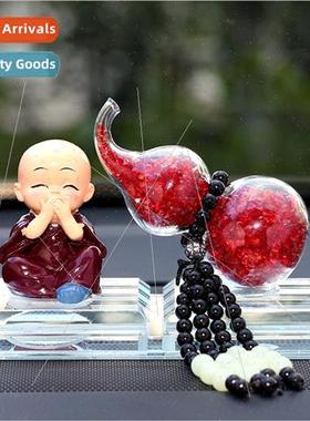 Creative car ornaments cute cartoon doll car small monk peac