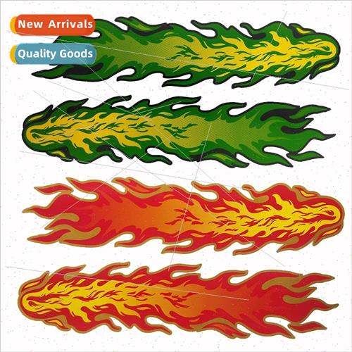 Car body flame stickers red flame car decals decals large re