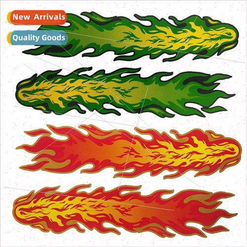Car body flame stickers red flame car decals decals large re