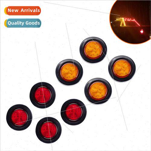 2 inch red yellow rubber ring round light LED round side lig