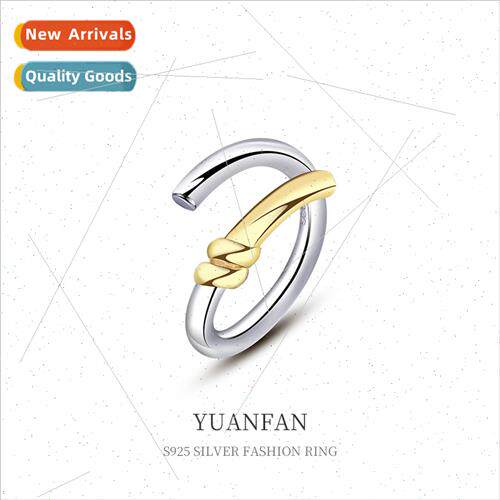 925 silver Color Separation Twisted ne Ring Women che Cold W