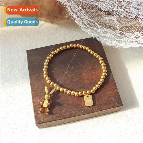 Europe ins simple rabb model tanium steel bracelet gold plat