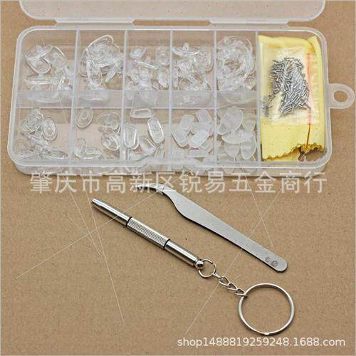 Durable EyeglassesSoft Non-Slip licone Nosepcs LeafScrew Ins