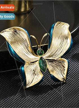 High-grade enamel butterfly brooch female Korea fashion vers