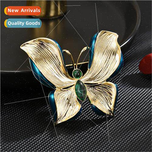 High-grade enamel butterfly brooch female Korea fashion vers